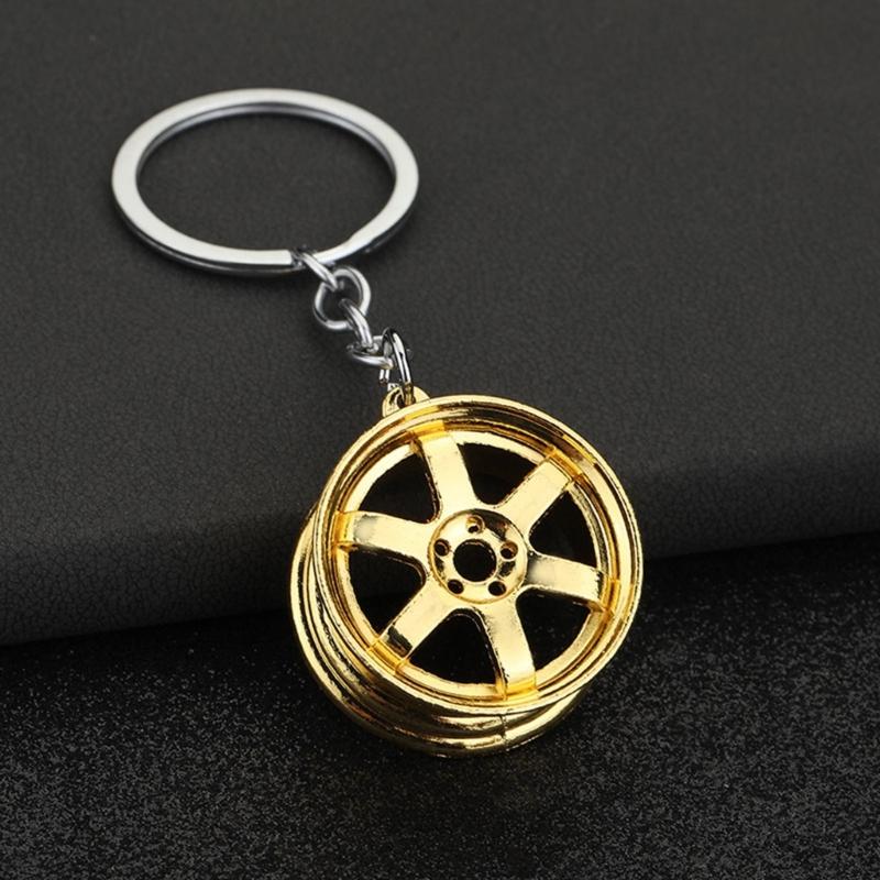 Portable Keychain Wheel Shape Key Ornament Suitable for Trendsetters and Anyone Seeking a Distinctive Style Statement