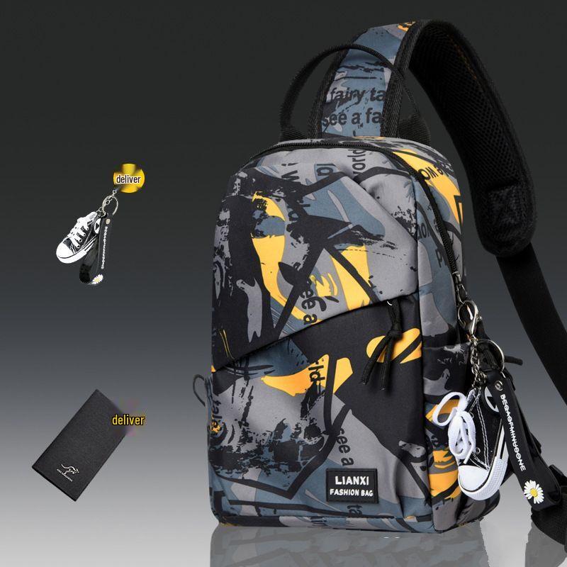 Легкая мужская сумка через плечо на грудь Lishen