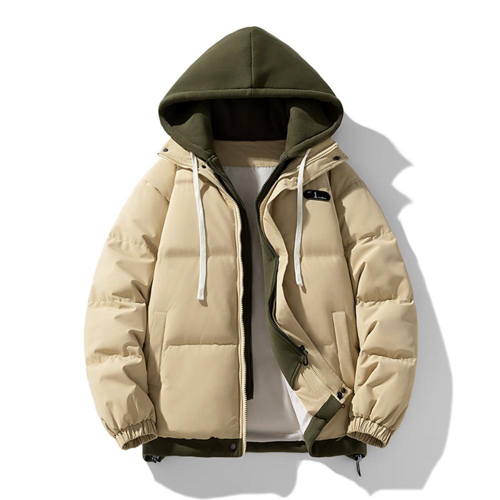 Paarmode 8-farbige falsche zweiteilige Brotkleidung zum Warmhalten, modische und vielseitige lässige öffentliche Baumwollwattierte Kleidung