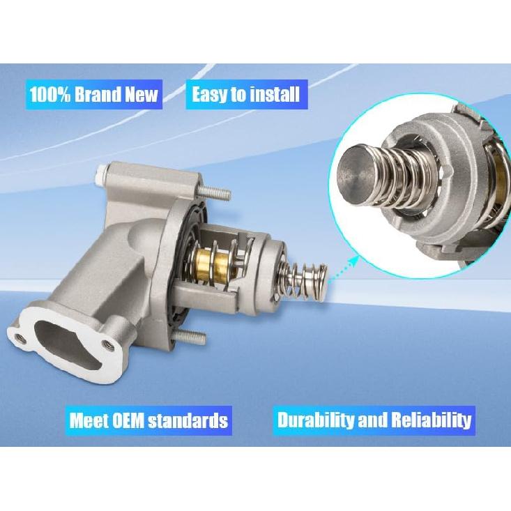 Engine Coolant Thermostat and Housing Assembly 15-81889 12678784 for Cadillac 2020-2022 CT5 2016-2019 CTS ATS CTS Chevy, for 2016-2022 Chevy Camaro,