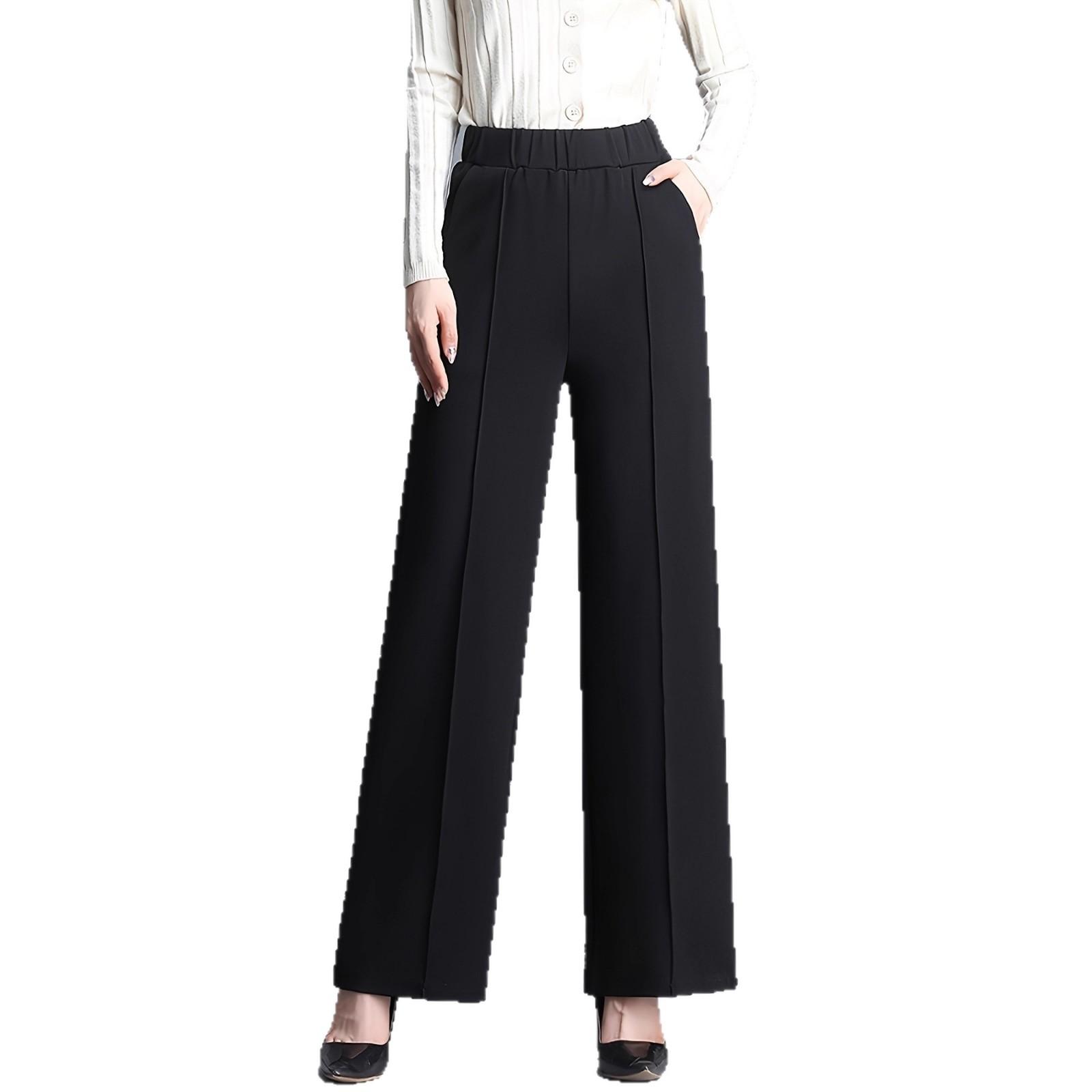 Women S Spring Summer Wide Leg High Waist Casual Suit Pants S