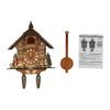 Wooden Cuckoo Clock Multi-Colored Decor,Modern House-Shaped Wall Clock for Home & Office - Battery Powered,Auto-Chime 7:00-21:00