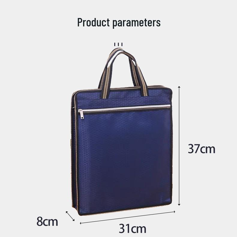 Thickened Oxford Cloth Zippered Computer & Document Bag