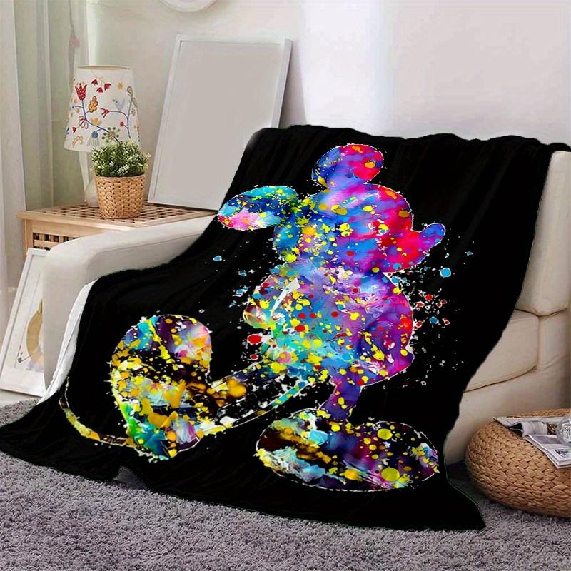 1pc, Mickey (2) Home Decor Flannel Blanket Perfect Gift for Bedroom, Living Room, Travel, Camping, Car