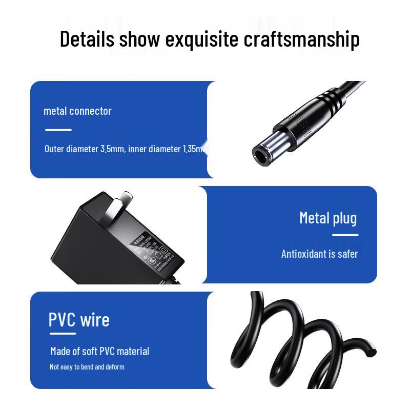 NVV 5V 1A DC Power Adapter with 3.5x1.35mm Connector
