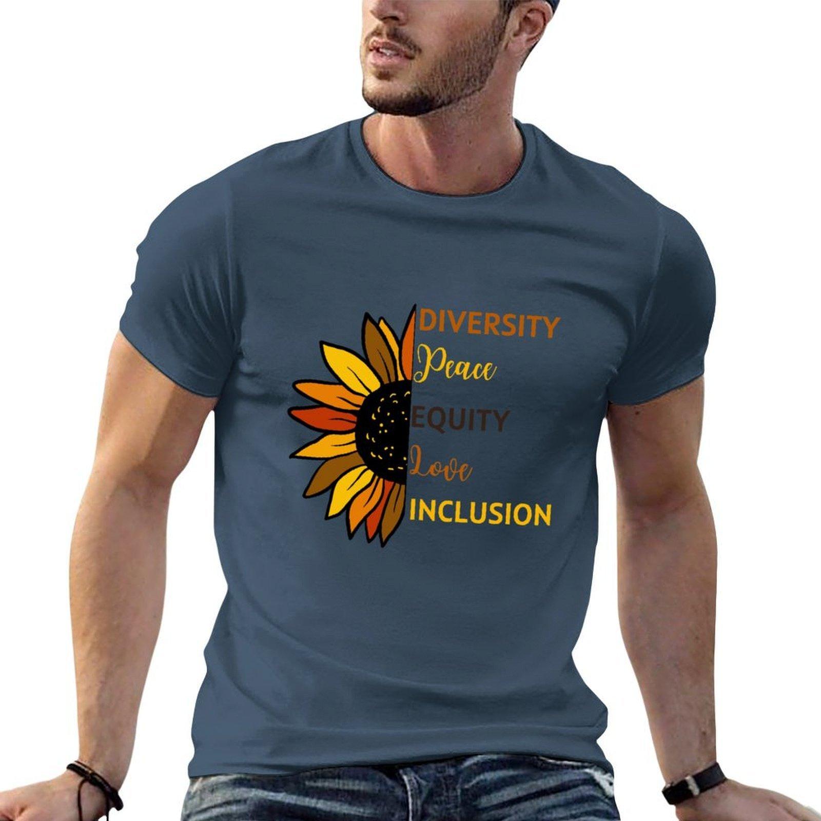 Diversity Peace Equity Love Inclusion Tshirt T Shirt Unisex Casual T Shirts For Unisex Graphic Funny Tshirt S
