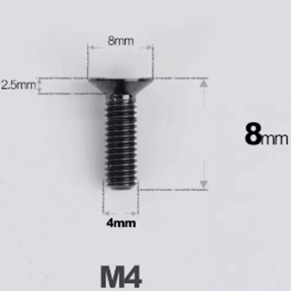 Multiple Color M4 p0.7mm x 8 10 12 14 16 18 20 -45mm GR5 Titanium Alloy Countersunk Screw Bolt  T20 Torx Flat Head For Motocycle