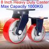 4 Inch/5 Inch/6 inch(500KG) Furniture Caster Heavy Duty Nylon Universal Wheel Directional Wheel Brake Wheel,polyurethane Caster