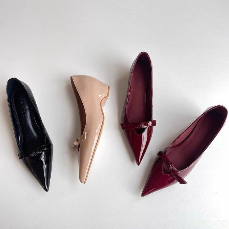 Fashion Spring summer new butterfly knot women's shoes elegant temperament sweet casual shallow mouth comfortable single shoe