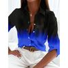 Fashion Gradient Pattern 3D Print Women Long Sleeve Shirts Spring Autumn Holiday Casual Street Ladies Blouse Women's Clothing