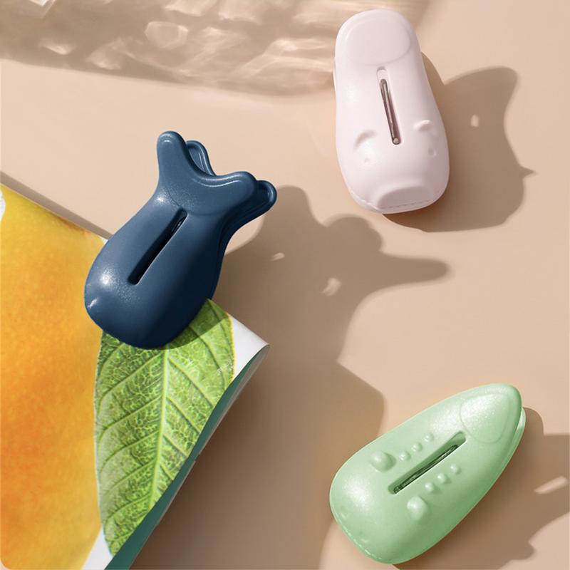 

Bag Clips For Food Serrated Leakproof Food Sealing Clip Magnetic 3pcs Cute Food Bag Sealing Clips Tight Sealing Bag Clips For