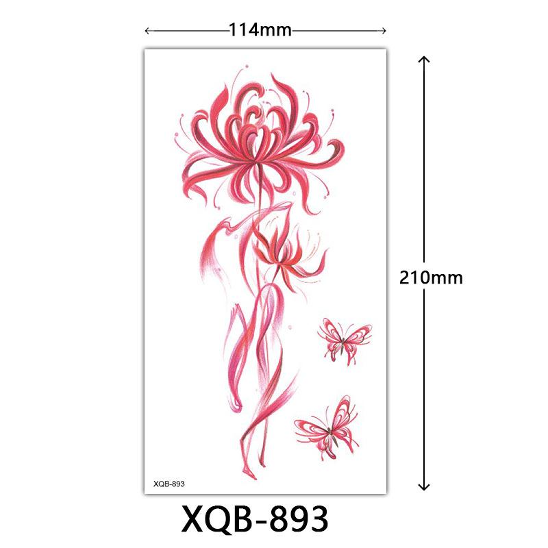 Small Full Arm Tattoo Sticker, Flower Letters, Plain Flower Tattoo Sticker Tattoo