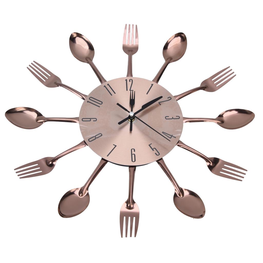 Kitchen Wall Clock Multipurpose Cutlery Kitchen Utensil Clock for Kitchen Restaurant Home Decor
