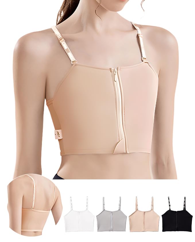 Veimia Japanese Style a Wireless Tank Top with Zipper Perfect for and This bra flatters your bust for a slimmer perfect for and creates a flattering