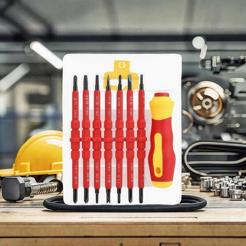 Electrician Repair Tools Kit 8 13pcs 1000V Insulated Screwdrivers Set with Magnetic Bits Multi-Tool for Electrical Work Home