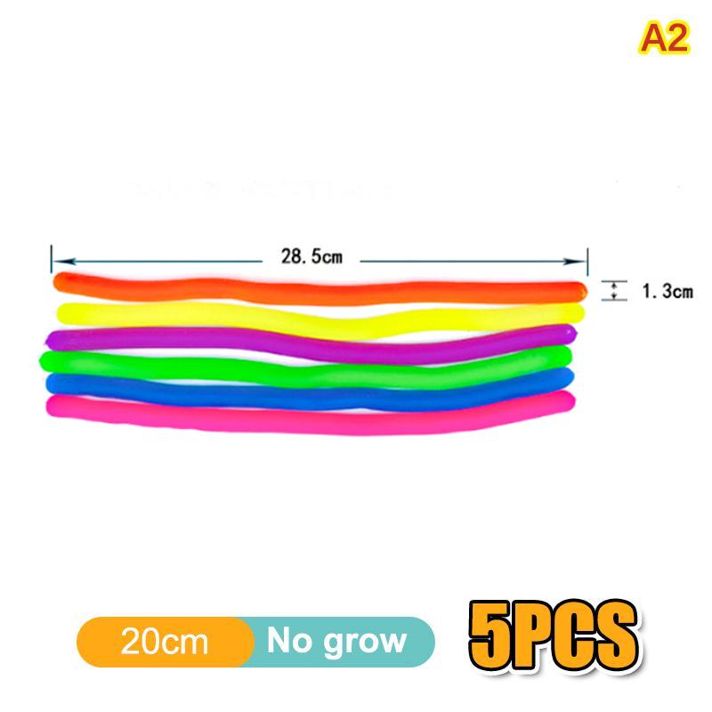5pcs Simulated Elastic Decompression Noodles Stretchy String Fidgets Sensory Toys Strengthen Arms Stress Reliever Toys