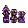 7-Piece Set Star Dice And Plastic Bag Packaging Set Acrylic Material Polygonal Dice Suitable for Entertainment Tabletop Games