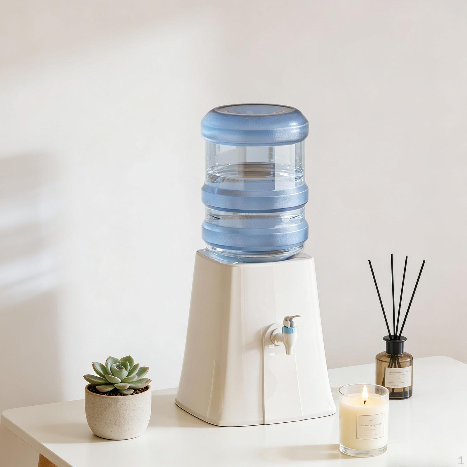 

Water Dispenser Bucket Rack Stand with Faucet Drinking Machine Countertop Bottle Holder for