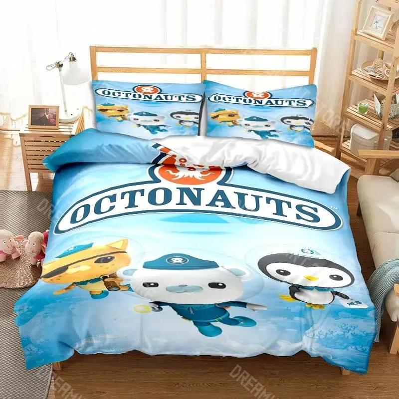 3D Print Anime Octonauts Bedding Set Twin Queen King Full Size Single Double Duvet Cover Pillowcase Bed Boys Girls Adults