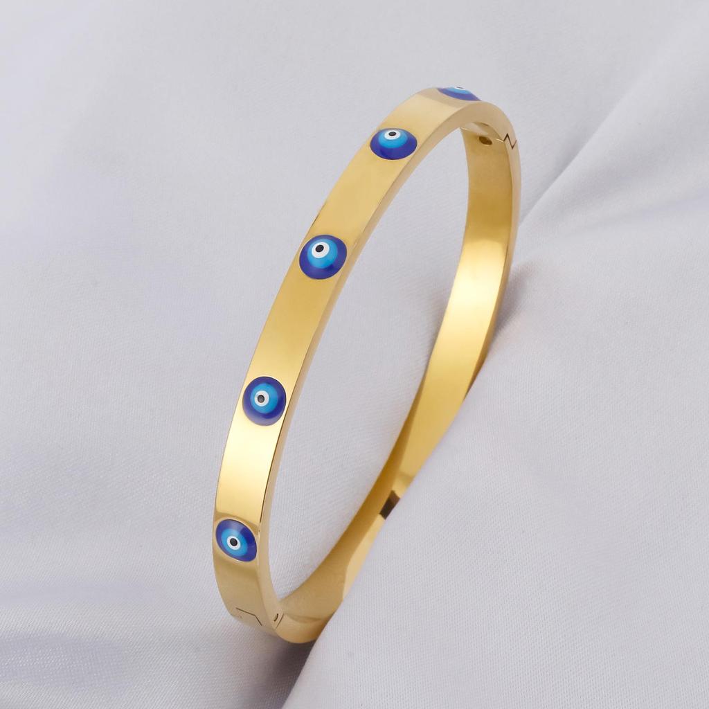 European and American Devil's Eye Stainless Steel Bracelet