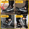 Obrotowe Zapinanie Buty Robocze Bezpieczne dla Mężczyzn Sneakersy Robocze Niezniszczalne Bezpieczne Stalowy Nosek Buty Ochronne