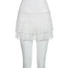 2024 Summer Street Style Low-Waist Lace Patchwork A-Line Mini Skirt for Women