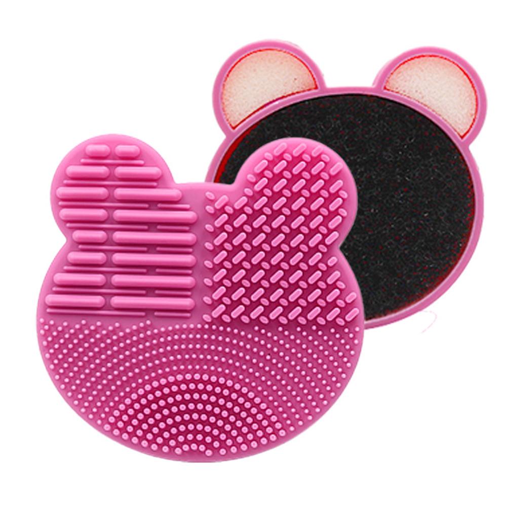 Mirtillo Nice Lady Brush Box Bear Trucco Ombra Blush Forma Pulizia Occhi Polvere Spugna Strumento asciutto