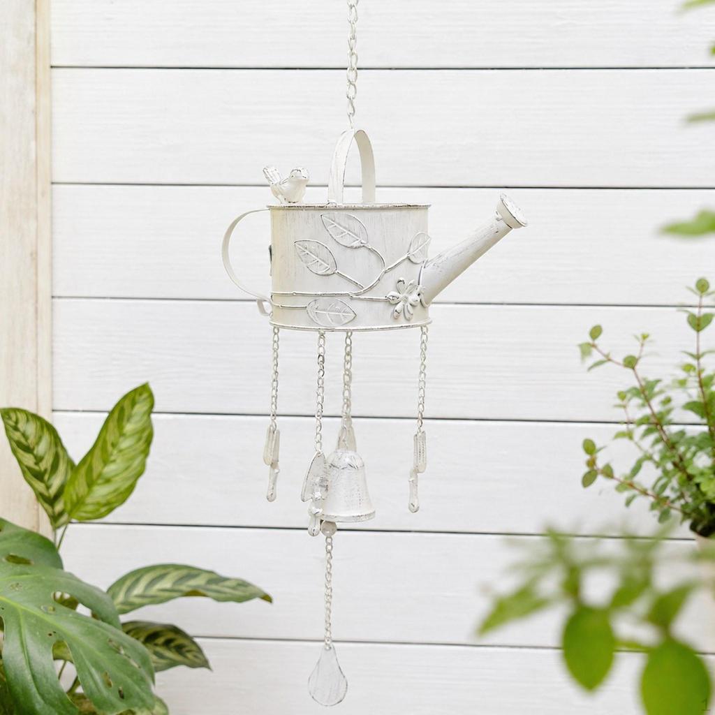 Watering Can Metal Wind Chime Decorative Ornament Unique Hanging Display Windchime for Home Yard