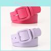 Ceinture de base pour femme en similicuir avec boucle carrée pour tenues décontractées et de travail