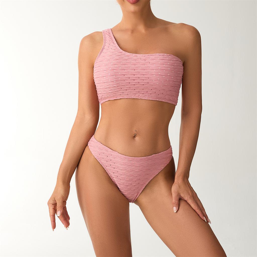Women's One-shoulder Bikini Two-piece Swimsuit For The Beach
