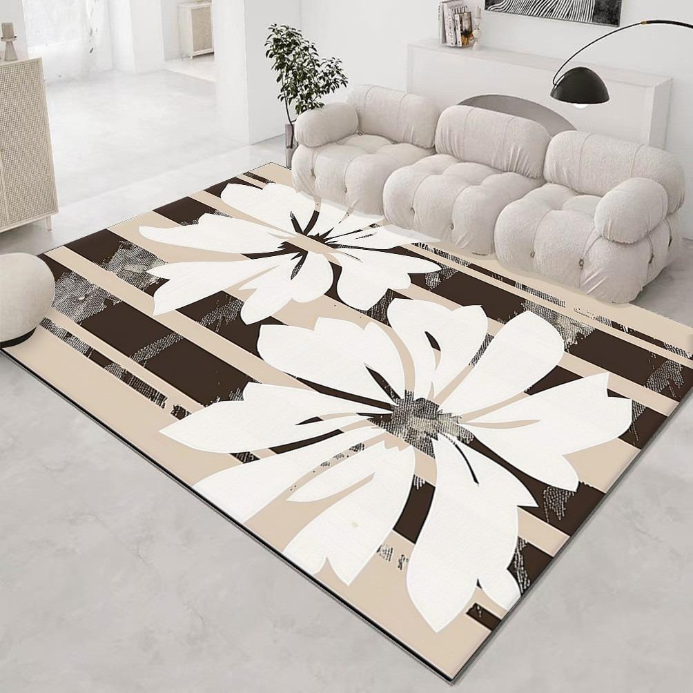 Europe Modern Style 3D Effect Flowers Carpet Living Room Sofa Bedroom Study Entrance Door Rug Non-slip Fashion Home Decor Mat
