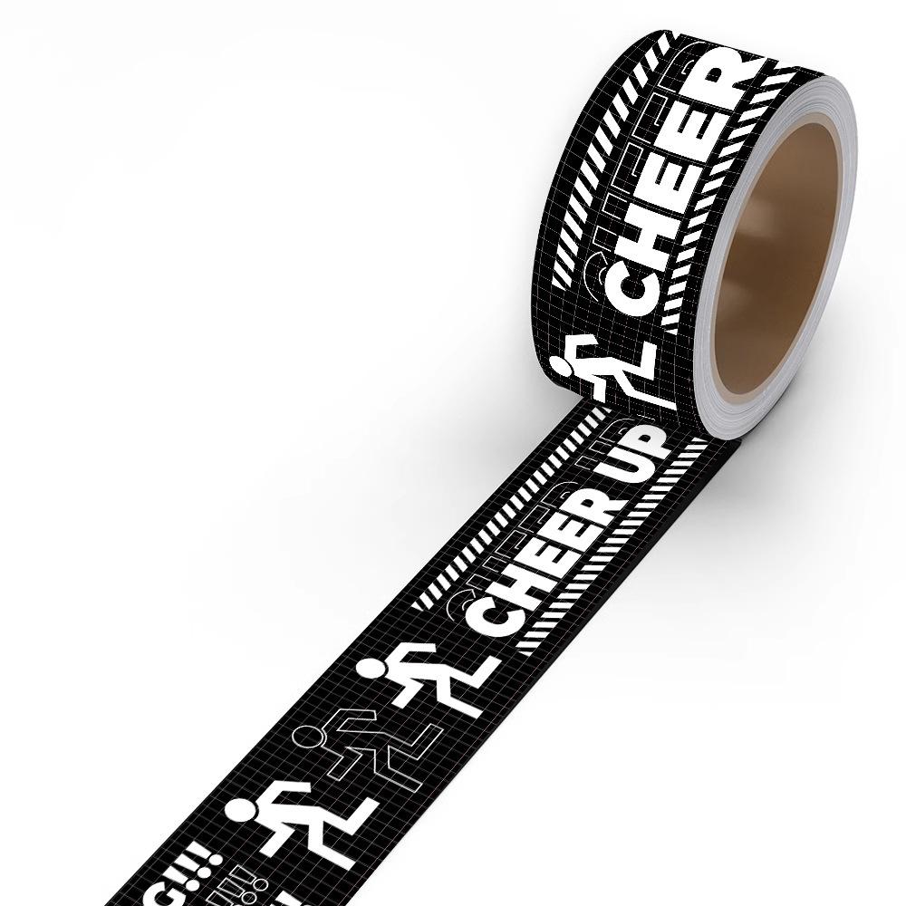 

Европейская и американская серия Предупреждающие наклейки Лента Водонепроницаемый рулон Чемодан Скейтборд Аквариум Краевые декоративные наклейки 5 метров