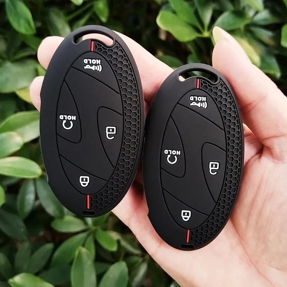 Silicone Key Case Key Fob Cover for Hyundai 24 Kona N-Line, 2025 Elantra SEL 5/7 Button 2025 IONIQ Interior Accessories