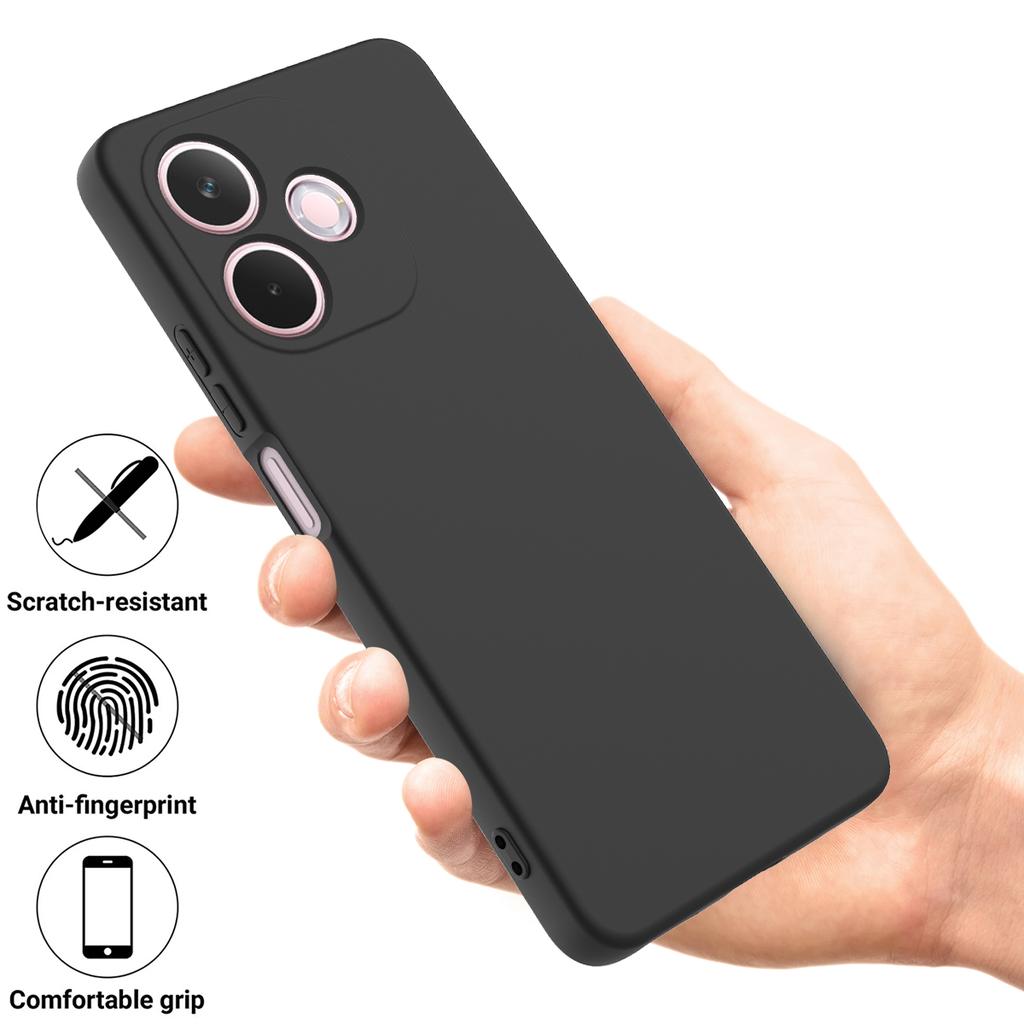 Pro Oppo A5 Pro 4G (Globální) Kryt na telefon z tekutého silikonu se zadním krytem a poutkem na ruku