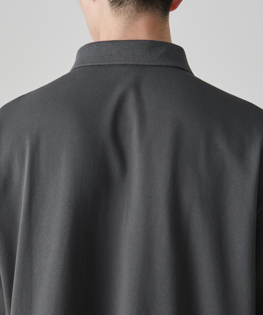 Musinsa Standard [Cooltandard] Oversized Pique Polo Shirt [Gunmetal]