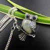 Silver 925 Rutile Quartz Owl Fancy Shape 118.45 Ct Pendant With Chain Natural P-2071-S