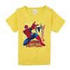 Summer New Childrens Tshirt Personalized Spider Man Printed Letter Half Sleeve Base Cotton Round Neck Parent Child Wear