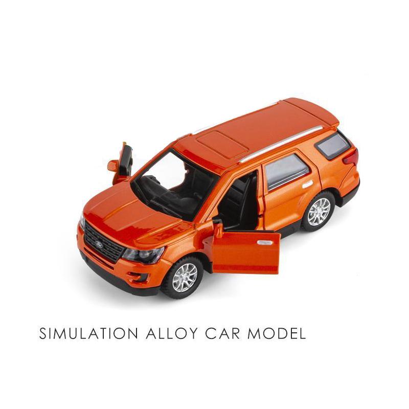 NJI23 New 1:36 Ford Explorer Alloy Car Model Sound and light Diecasts & Toy Vehicles Toy Cars Kid Toys For Children Collection Gifts