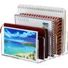 Mail Organizer Countertop, Stylish Acrylic 5 Compartments Mail Holder, Small Desk File Storage Holders for Letter, Bill, Mail Sorter, Desktop Letter