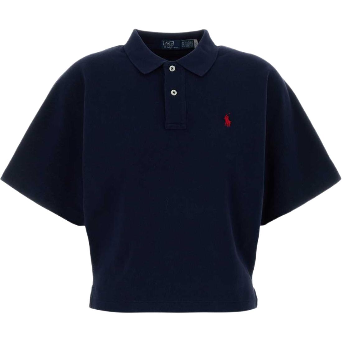 

Polo Ralph Lauren Хлопковая рубашка-поло с пуговицами и коротким рукавом Женские топы 211A96270-002 M