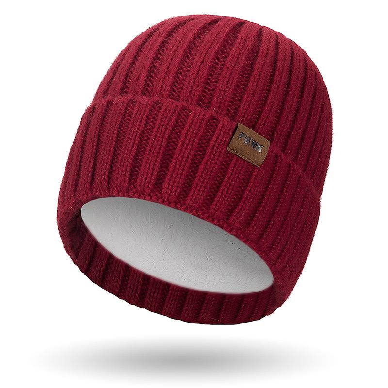 FEWK Winter Extra-Langer Schal und Mütze Set - Unisex Fleecefutter Kältefest Warm Gestrickt