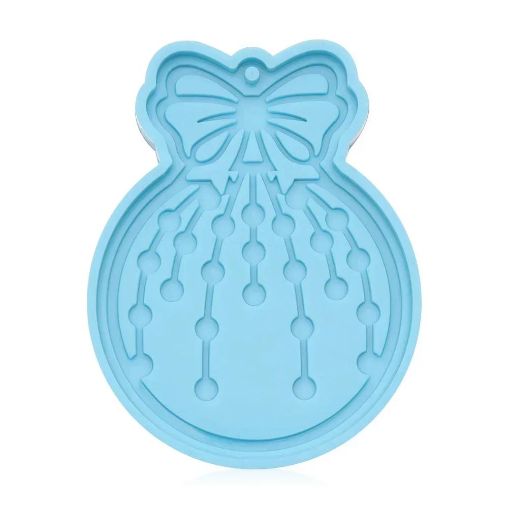 Christmas Ball Silicone Mould Keychain Pendant Epoxy Resin Crafts Silicone Mold Candy Chocolate Xmas Jewelry Pendant Making Mold