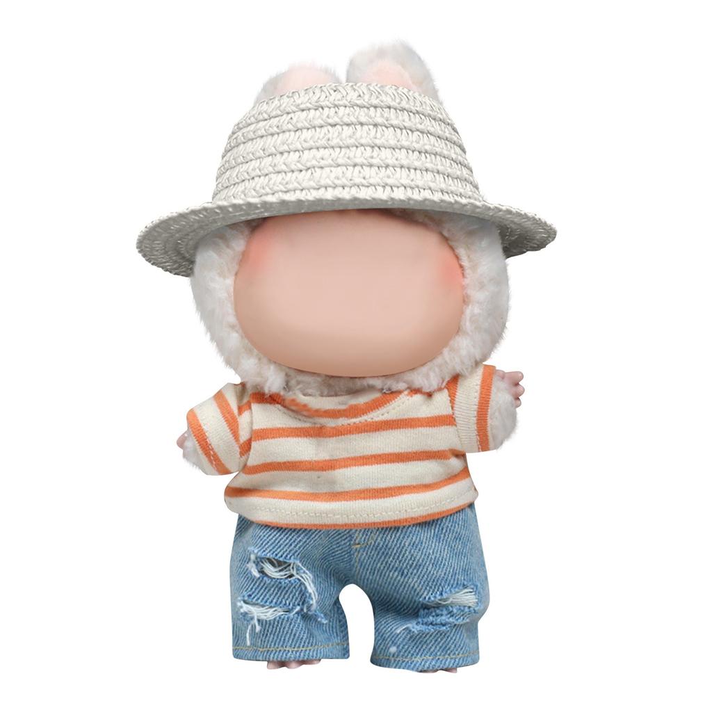 3packs Doll Accessories Headdress Leaky Ear Doll Hat Empty Top Peripheral Headgear Headband Strawing Hat Scarf Ring 10.5cm