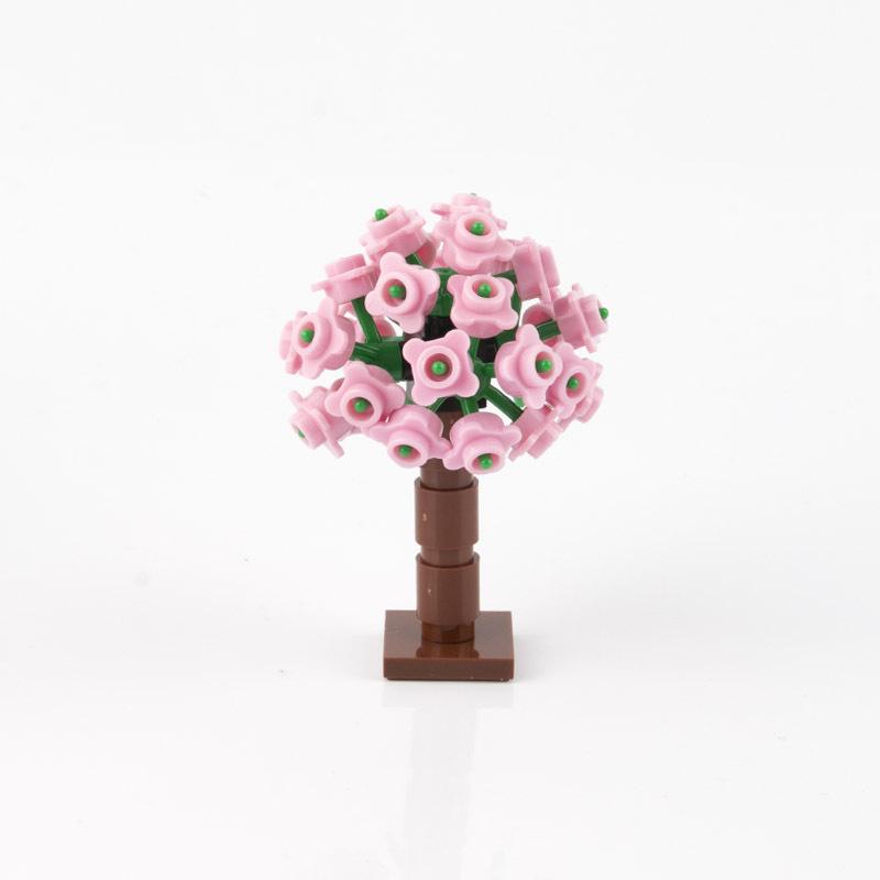 Christmas Tree Plant Flower Small Particle Building Block Toy Small Tree Diy Scene Figurine Accessories Ornament