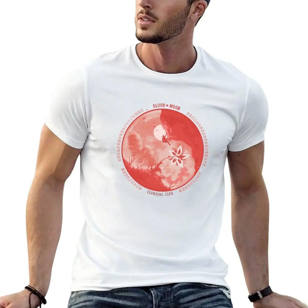 BloodMoon Climbing Club T-Shirt blacks Short sleeve tee summer clothes graphic t-shirts