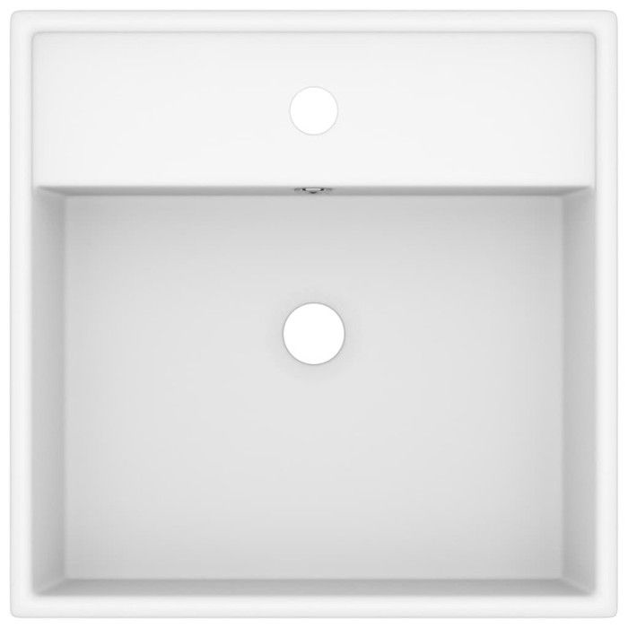 VidaXL Deluxe Square Washbasin with Overflow Countertop Washbasin Toilet Hand Basin Bathroom Cosmetic Room Home 146943