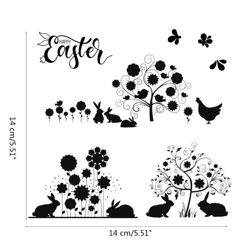 Easter Theme Clear Silicone Stamp for DIY Invitation Card Scrapbooking Paper Craft Rubber Stamp Handmade Journaling Gift