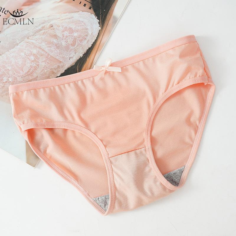 Soft Stretch Cute Bowknot Panty Women Lingerie Mid Waist Briefs Underwear Solid Colors
