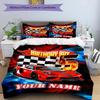 3PC Custom Name Birthday Celebration Bedding Set Printed Bedding Set Duvet Cover Closure Includes 1 Duvet Cover & 2 Pillowcases for All Seasons Bedroo