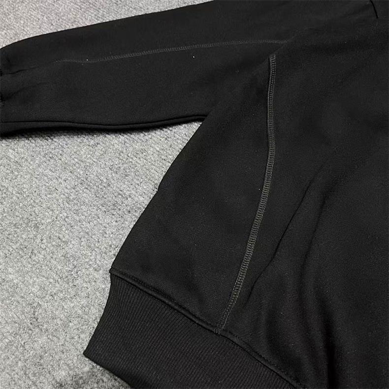 Syna Hip Hop Haftowany Zestaw Bluza i Szorty - Unisex Aksamitny Streetwear